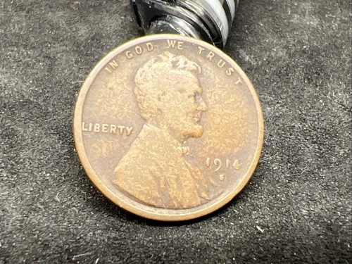 1914 S Lincoln Cent Coin VG Circ