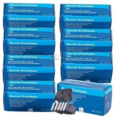 Dental X-Ray Scan X Barrier Envelopes For Digital Phosphor Plate Sleeves Size 2 - Photo 1/4