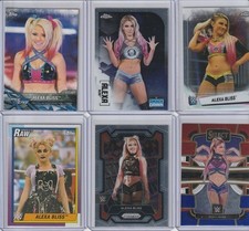 6 CARD LOT OF MISC. ALEXA BLISS WWE WRESTLING CARDS-CHROME,HERITAGE,SELECT