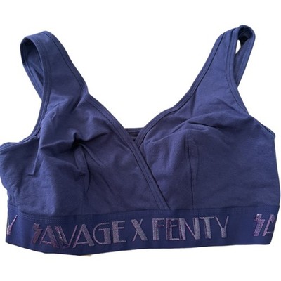 NWT Savage X Fenty Vaporwave Forever Bralette Logo Wireless Cotton Blend Size 1X