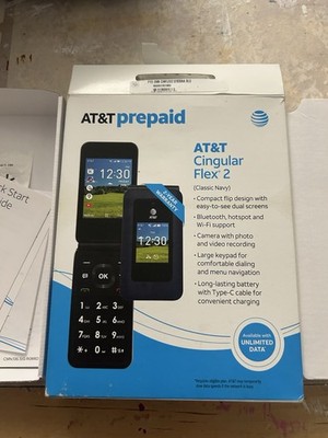 AT&T Cingular Flex 2 Easy to Use Senior Flip Phone Large Keypad 4G LTE Used