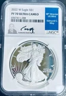 2022 W Proof 1 T. Oz  .999 American $1 Silver Eagle Graded PR-70 NGC Ultra Cameo
