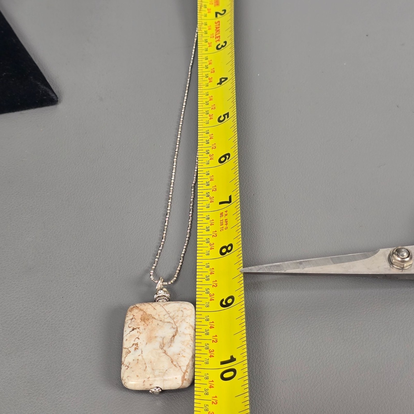 Wild Horse Jasper Rectangular Pendant Necklace W/… - image 11