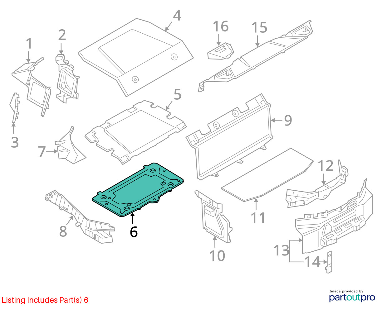 2015-2020 BMW i8 I12 1.5L AWD Rear Trunk Lower Service Cover Panel Cap OEM