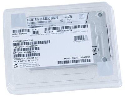 New Drive Solidigm Intel 960GB SSD SATA 6Gbit/s S4620 SSDSC2KG960GZ01