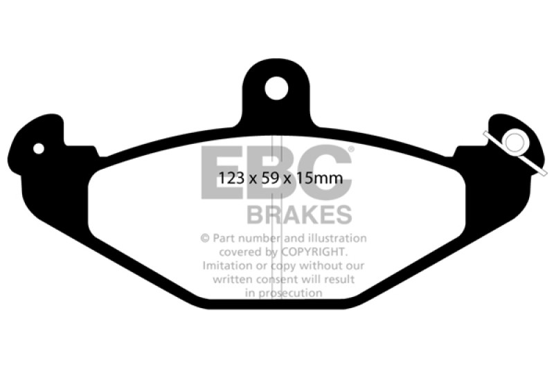 EBC DP4885R Yellowstuff Brake Pads for 1992-2000 Dodge Viper & 1994-2004 Lotus
