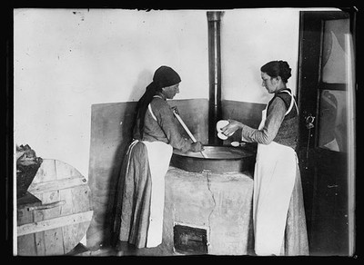 Bucharest Roumania 1919 American Red Cross Soup Kitchen Children Feeding