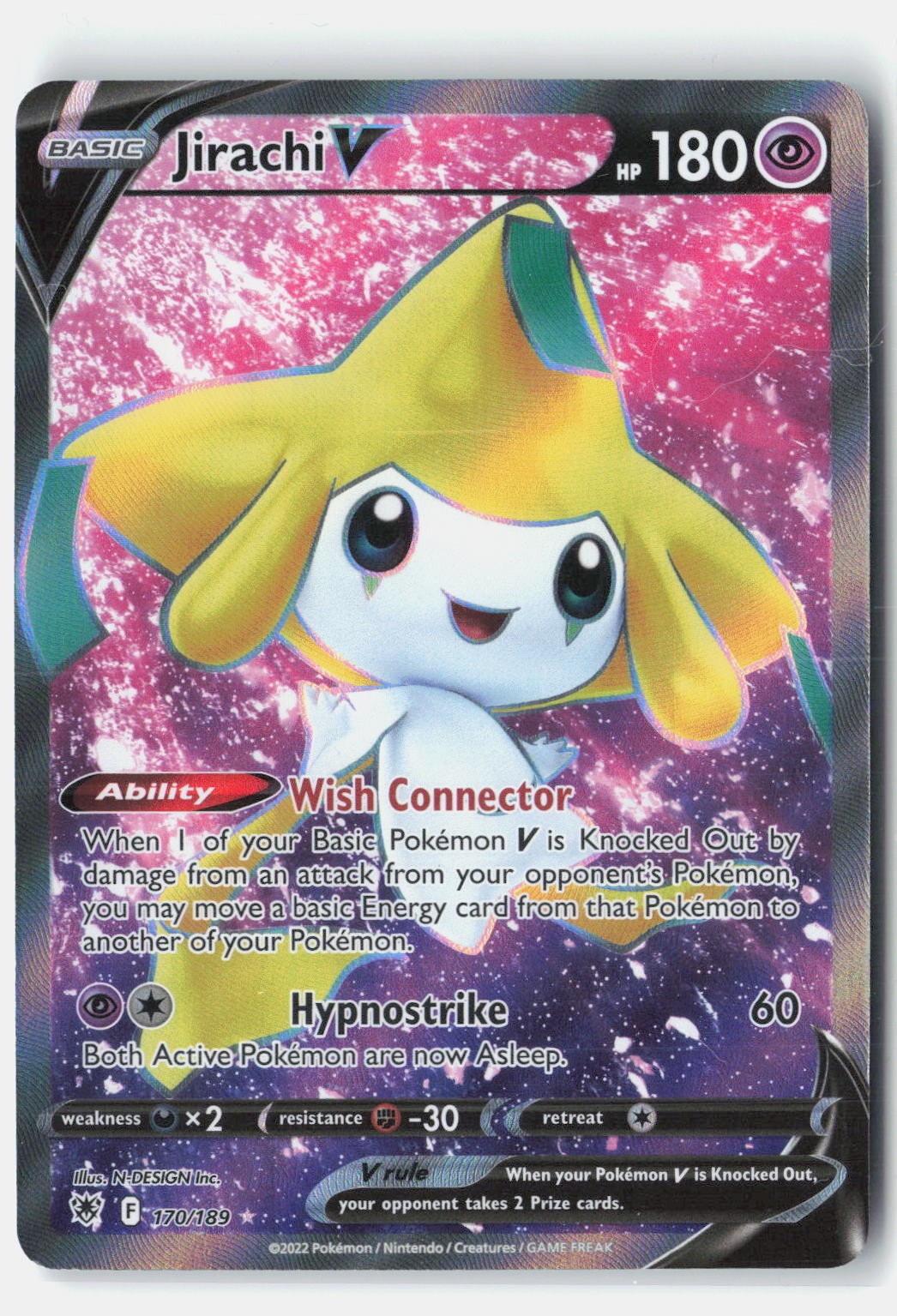 Jirachi V (Full Art) SWSH10: Astral Radiance 170/189 Pokemon Card Holo