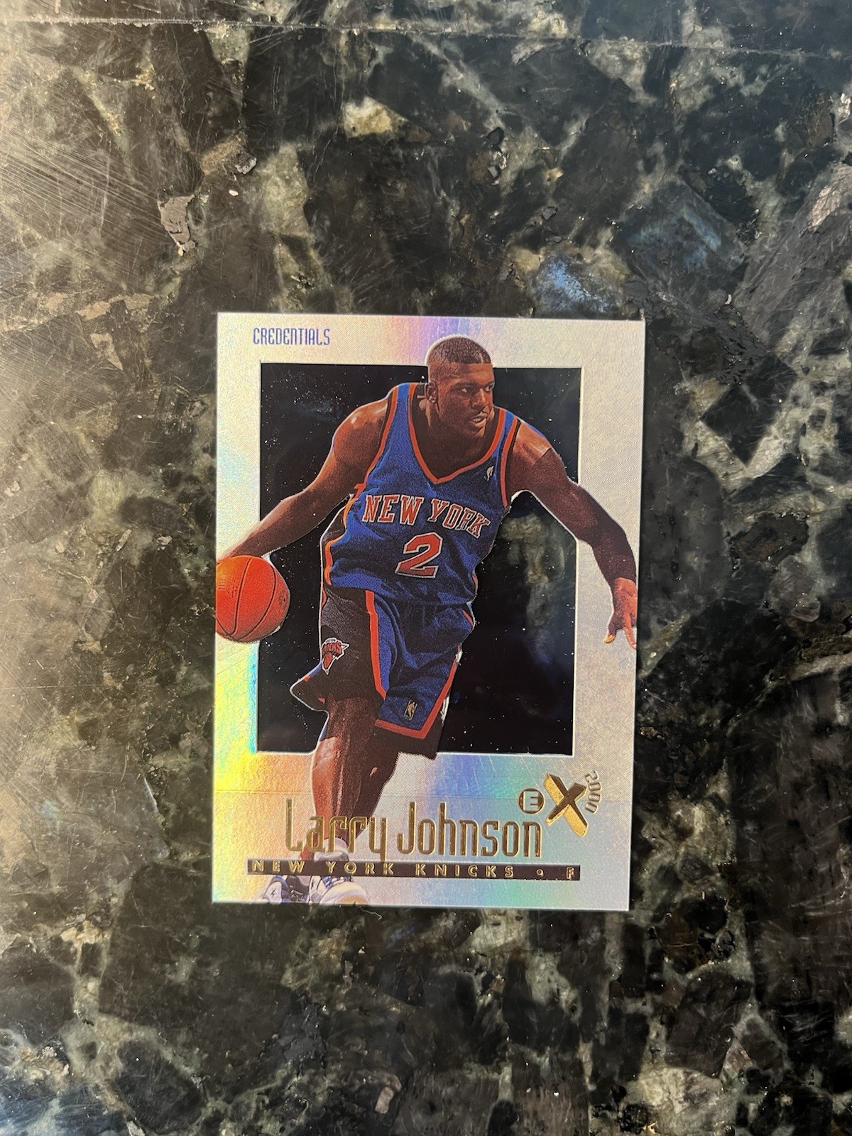 1996-97 Skybox E-X2000 Larry Johnson #47 Credentials /499 New York Knicks
