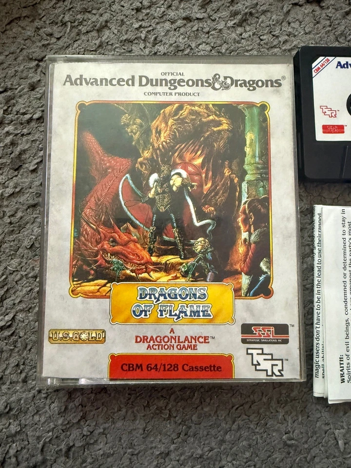 Advanced DUNGEONS & DRAGONS Dragons Of Flame COMMODORE 64 game tested see Pic  - Image 2 of 4