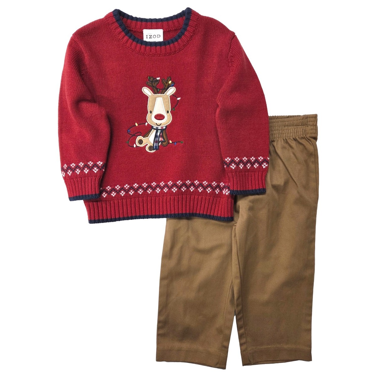 christmas dress for boys IZOD Infant & Toddler Up Xmas Reindeer Sweater & Pants Outfit big boy christmas outfit