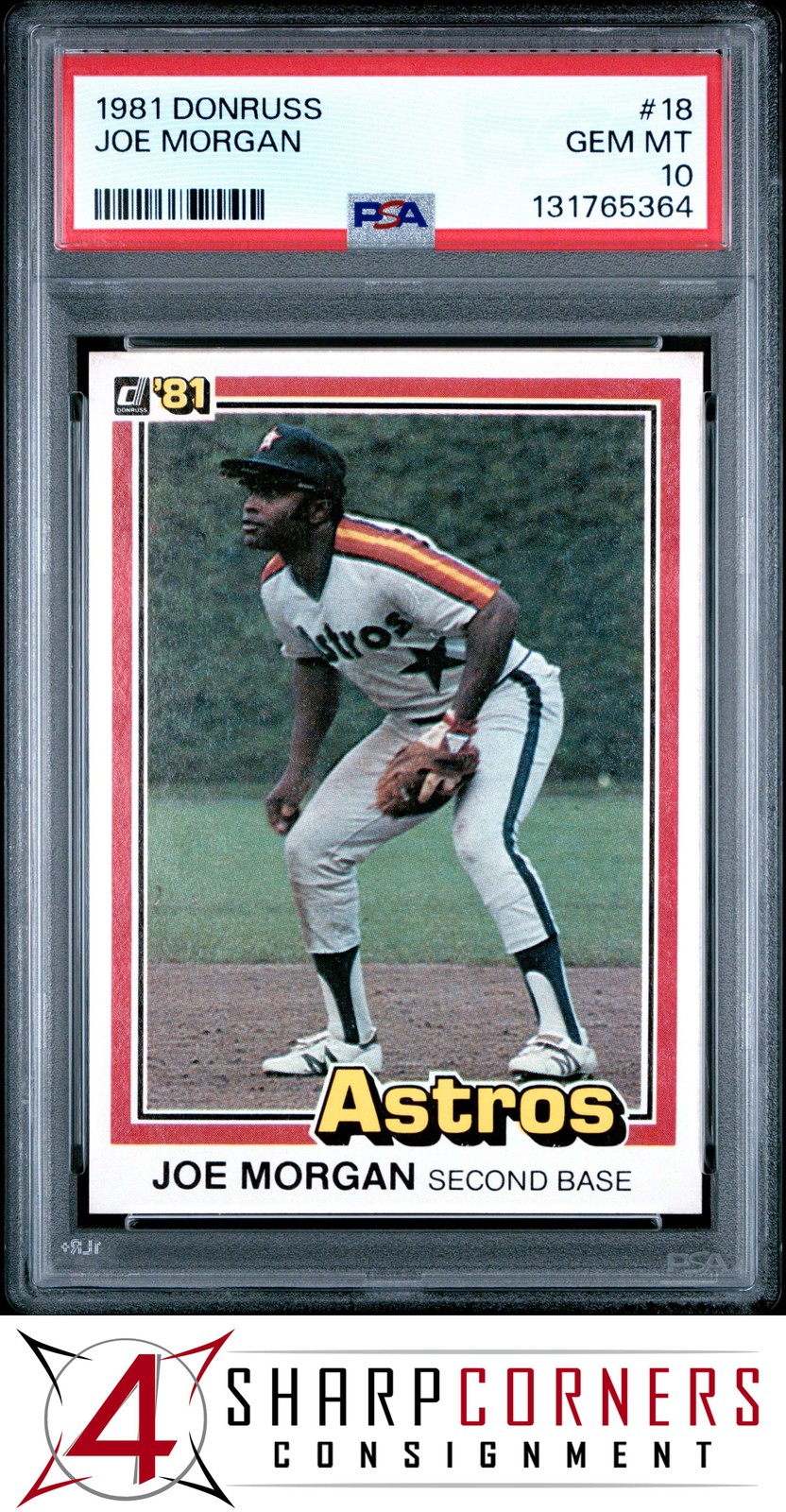 1981 DONRUSS #18 JOE MORGAN ASTROS HOF PSA 10