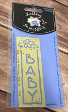 S854 Lasting Impressions Baby Banner Stencil Embossing Template