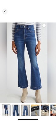 Women's Veronica Beard Carson Ankle Flare Jeans Size 26 Blue
