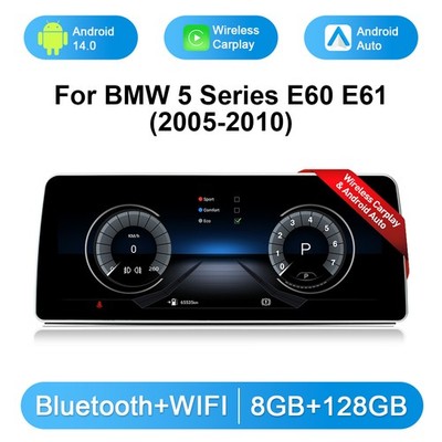 12.3'' Android WIFI Autoradio GPS Carplay 8+128GB für BMW 5 Series E60 E61 CCC