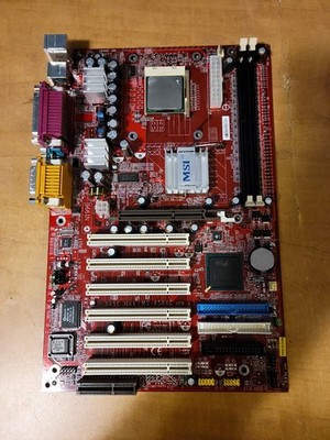 MSI 845E Max, Socket 478, Intel Motherboard. UNTESTED CPU Included