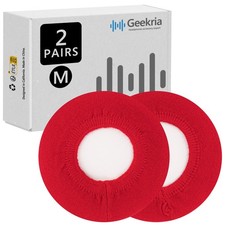 Geekria 2 Pairs Washable Headphone Covers M / Red