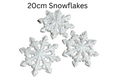 20cm Fiocco Di Neve In Polistirene 3D Per Natale Decorazione Artigianato Kids