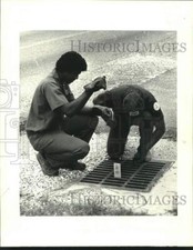 1983 Press Photo Michael Brooks & Steven Larry-Jefferson Parish Mosquito Control