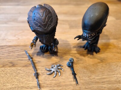 ''''SCAR PREDATOR / MASKE / WAFFEN UND ALIEN WARRIOR ca.7 cm Hoch - RAR ''''