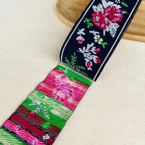 Jacquard Trim Braid or Embroidered Ribbon Craft Sewing Retro Boho Ethnic Scandi - Picture 144 of 276