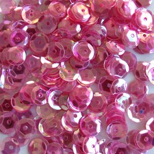 Sequins Transp. Pink Iris 1 8mm Round Cup 400/ 4,000 pcs 25 Off 035