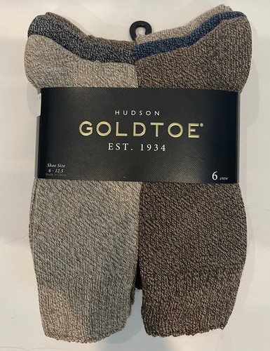 Gold Toe Herren 6er-Pack Hudson Strick Crew Socken Größe: 6-12,5 sortiert Goldtoe  - Bild 2 von 6