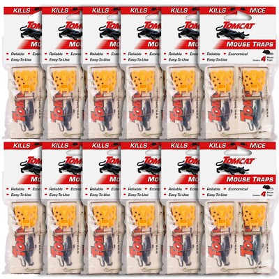 Tomcat Mouse Traps (Wooden) Bundle, 48 Traps