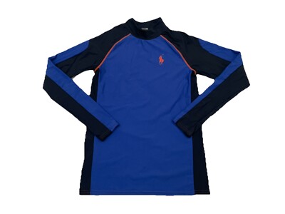 Polo Ralph Lauren Performance Dry Fit Boys Mock Long Sleeve Shirt Size XL 18-20