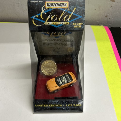 Matchbox 1:64 Gold Collection Mustang Cobra W/Coin Limited Edition 1 of 5000