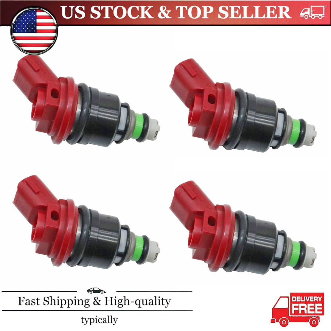 4x Kraftstoff Injektor Für Subaru - 16611-AA300 / FJ445 Kompatibel Mit Impreza & Outback