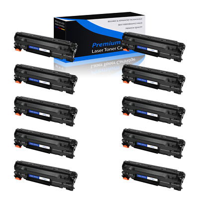 10PK CF283A BK Toner Cartridge for HP 83A LaserJet Pro MFP M125a M125rnw M126a