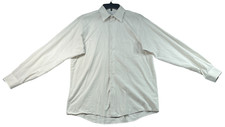 Van Heusen Dress Shirt Mens size 15.5 Beige Long Sleeve 34-35 Wrinkle Free