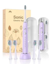 Sonic Electric Rechargeable Toothbrush,3 Heads 5 Modes,Travel,USB Charge,Timer
