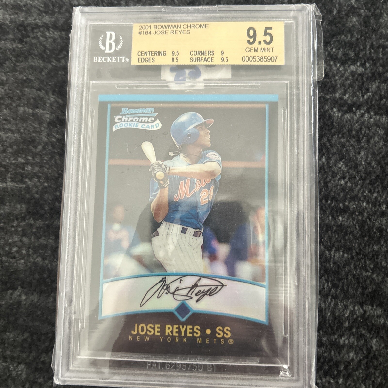 JOSE REYES 2001 BOWMAN CHROME RC BGS 9.5 Gem Mint #164