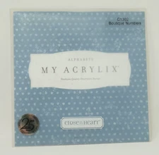 Close To My Heart CTMH Boutique Numbers C1302 My Acrylix Stamp Set