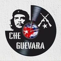 Vinywoody Vinyl Schallplatten Wanduhr Che Guevara Revolution Deko