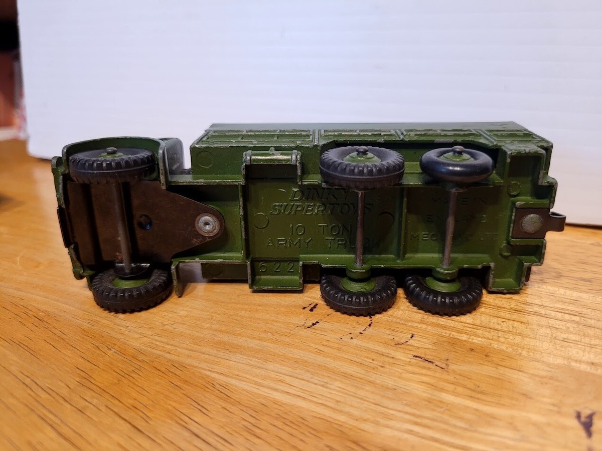 NICE DINKY SUPERTOYS #622 10-TON ARMY TRUCK W/ BOX Meccano made in