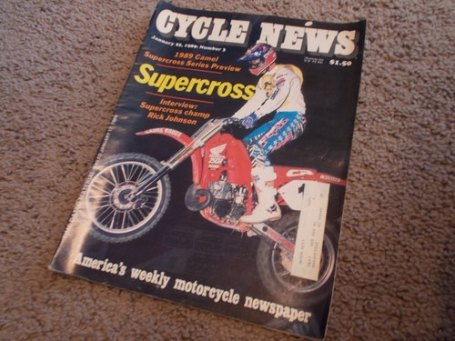 January 25, 1989 Number 3 Cycle News Newspaper / Ricky Johnson Interview Supercr