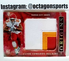 2020 PANINI ORIGINS RED CLYDE EDWARDS-HELAIRE RC/PATCH!! 25/75!! 1/1?? JERSEY #!