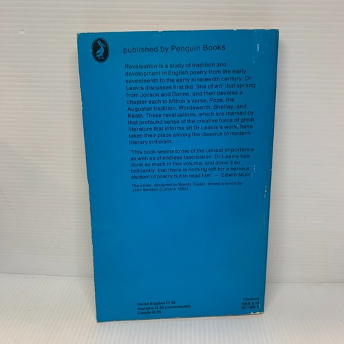 Vintage Revaluation: Tradition & Development by F R Leavis (Paperback Book,1978) - Bild 2 von 8
