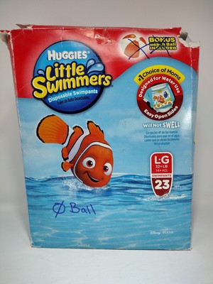 23 Huggies Little Swimmers Swim Diapers Swimpants Size LARGE Pack Disney Nemo 