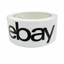 Black Logo eBay Branded Packaging Tape, 2" x 75 yds, 2.5 Mill Thick