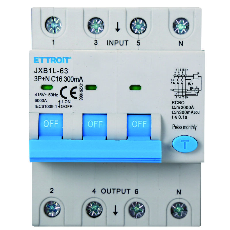 Magnetotermico Differenziale 3P+N 16A 300mA 380V-6KA CLASSE A