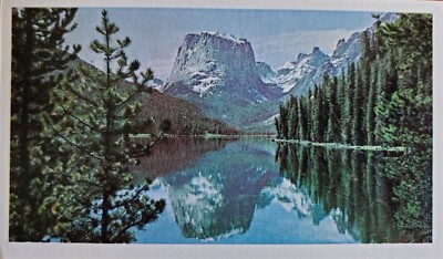 WYOMINGSquare Top Mtn Bridge Nat'l Forest  Chevy + Oil Co Card Vintage Postcard