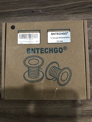 12 Gauge Silicone Wire Spool 50 Ft Black Flexible AWG Stranded Tinned Copper Car