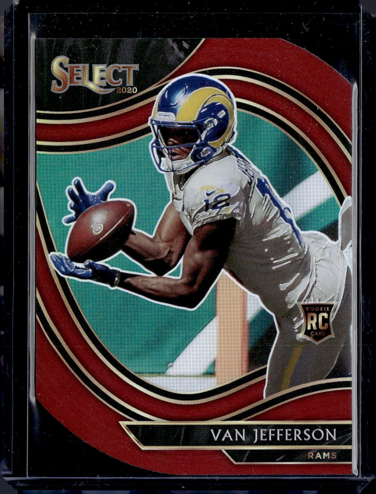 2020 Panini Select Football Van Jefferson Field Lever Die Cut Red Rookie