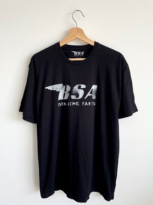 BSA Genuine Parts Black Men's t-shirt Motorcycle Bike Tee