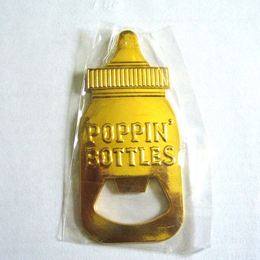 Metal Bottle Opener Baby Bottle Gold Tone New Baby Shower Fa