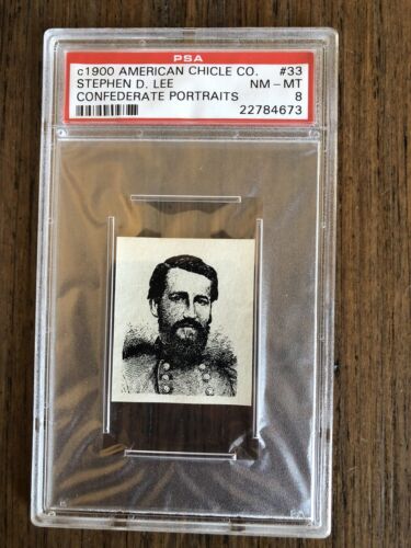 1900 AMERICAN CHICLE CONFEDERATE PORTRAITS #33 STEPHEN LEE CIVIL WAR PSA 8 NM-MT - Picture 1 of 2